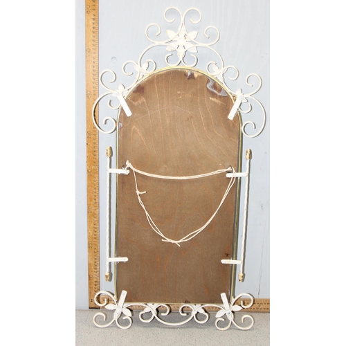 355 - Retro wall mirror with floral wirework frame