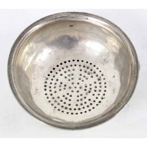 1037 - An 18th century silver strainer likely from a wine funnel, London 1797 by Peter & Ann Bateman, appro... 