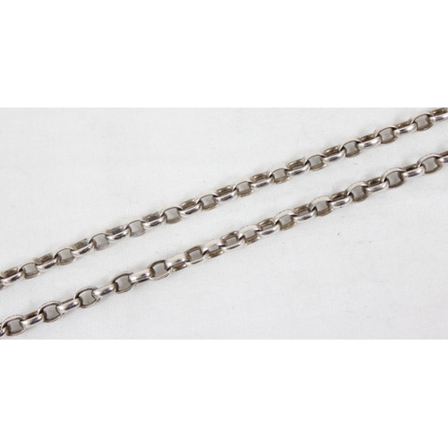 1131 - A long Italian 925 silver necklace, marked to clasp and XRF tested to confirm, approx 74cm long, app... 