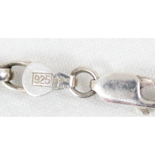 1131 - A long Italian 925 silver necklace, marked to clasp and XRF tested to confirm, approx 74cm long, app... 