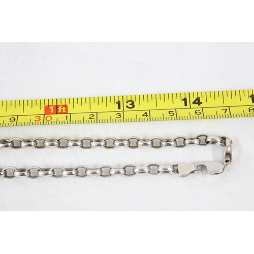 1131 - A long Italian 925 silver necklace, marked to clasp and XRF tested to confirm, approx 74cm long, app... 