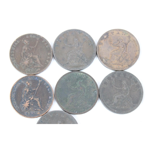 1207 - 7 copper half penny coins, 1806, 1807, 1856 & 1859, some in lovely condition