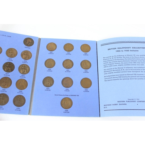 1209 - 4 complete Whitman half penny albums, 2 x 1902-1936 & 2 x 1937 onwards