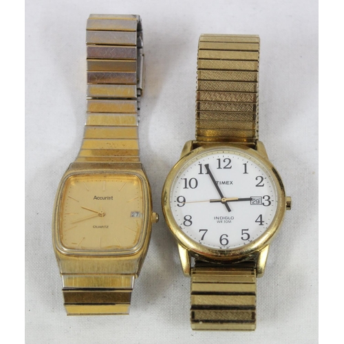 1303 - Qty of assorted watches to inc a vintage Bulova Accutron in gold plated case