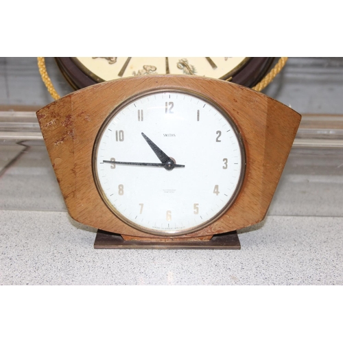 1309 - 7 assorted retro clocks to inc Kienzle Zodiac clock