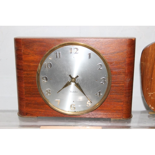 1309 - 7 assorted retro clocks to inc Kienzle Zodiac clock