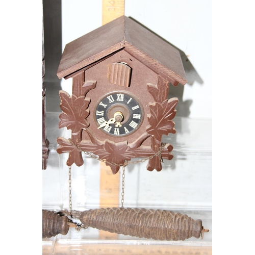 1310 - 3 vintage cuckoo clocks to inc one USSR by Majak