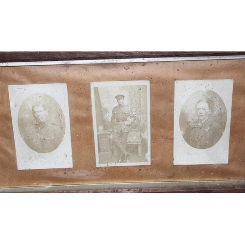 1411 - Australian Air Force cap, 2 Air Training Corps berets, WW1 framed display of Oxford & Bucks photos e... 