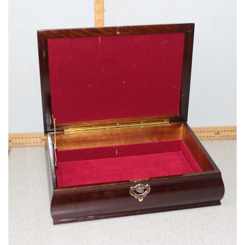 276 - A Georgian style highly polished wooden box with brass fittings