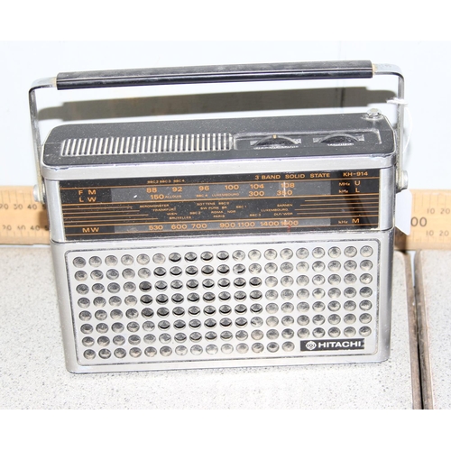 757 - 3 vintage radios, Hitachi, Stella & National Panasonic