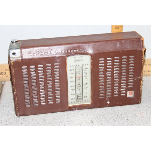 757 - 3 vintage radios, Hitachi, Stella & National Panasonic