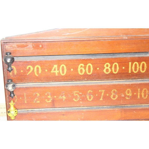 702 - A vintage wooden snooker scoreboard