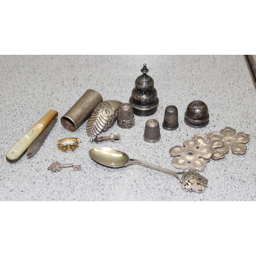 1036 - Qty of assorted silver items, all hallmarked or XRF tested approx 92.5% pure, approx 147.56g gross