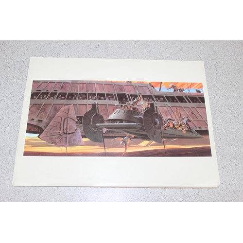 1542 - Star Wars Return of the Jedi Portfolio by Ralph McQuarrie 1983, containing 20 prints and cover sheet... 