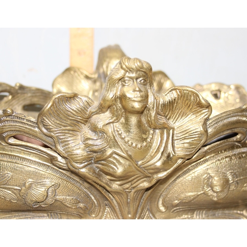 1773 - An Art Nouveau style brass planter, approx 50cm wide