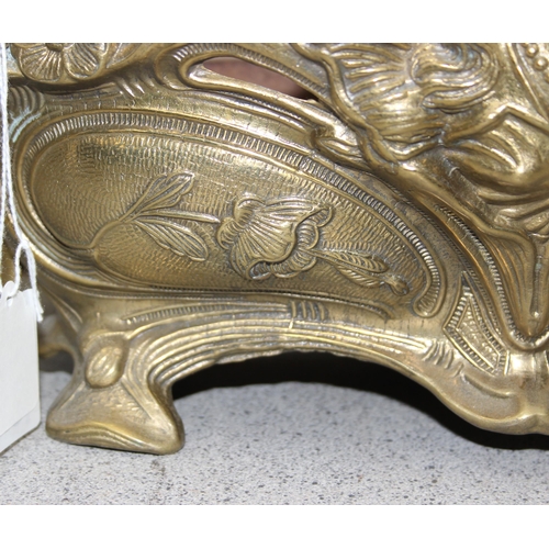 1773 - An Art Nouveau style brass planter, approx 50cm wide