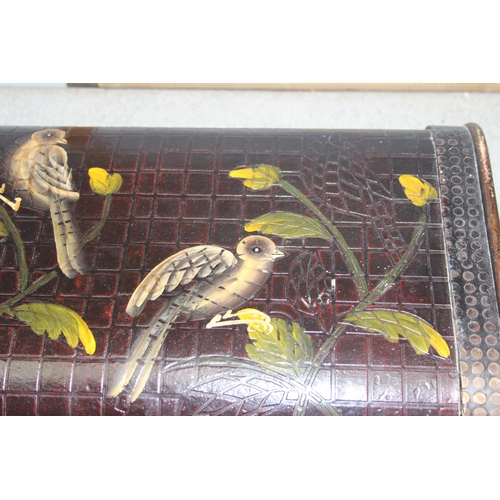 281 - A painted leather effect box