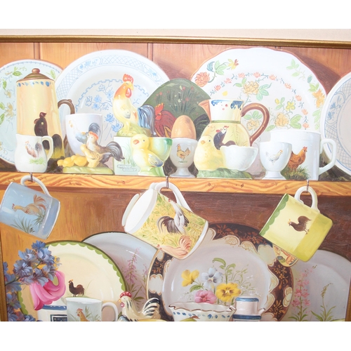 380 - Taylor (XX), Oil on canvas still life of a colourful dresser scene with Easter related decorations, ... 