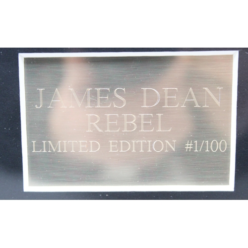 405 - James Dean 'Rebel' framed limited edition photo set, numbered 1/100