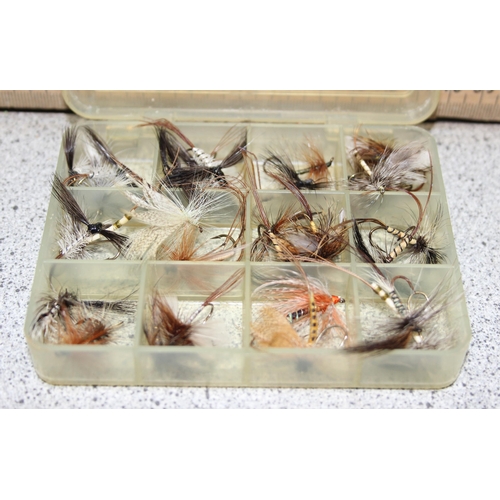 717 - 4 fly boxes to include 2 by Richard Wheatley all containing mainly dry flies