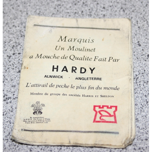 721 - Hardy Bros Marquis 8/9 weight fly fishing reel, with spare spool, original instruction leaflet & Har... 