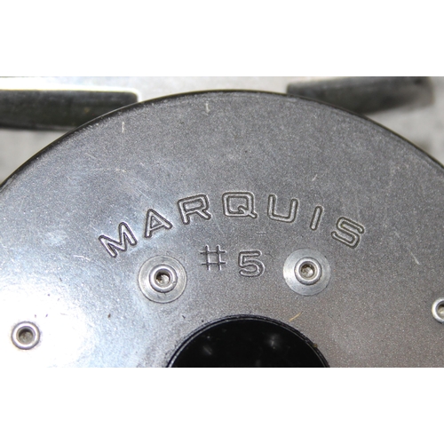 722 - Hardy Bros Marquis 5 weight fly fishing reel with original instructions & Hardy reel case