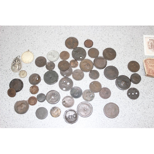 1204 - Qty of assorted coins, mainly copper, some 18th century