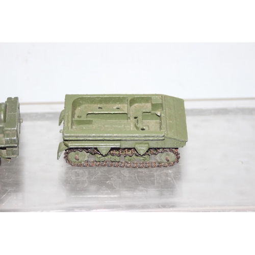 1525 - 6 assorted early Dinky military vehicles to inc 6 wheeled covered wagon etc