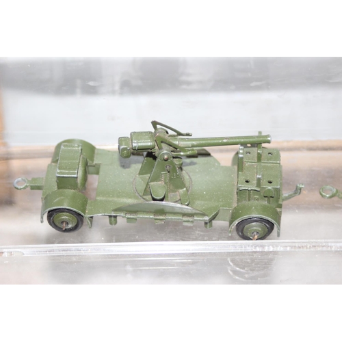 1525 - 6 assorted early Dinky military vehicles to inc 6 wheeled covered wagon etc