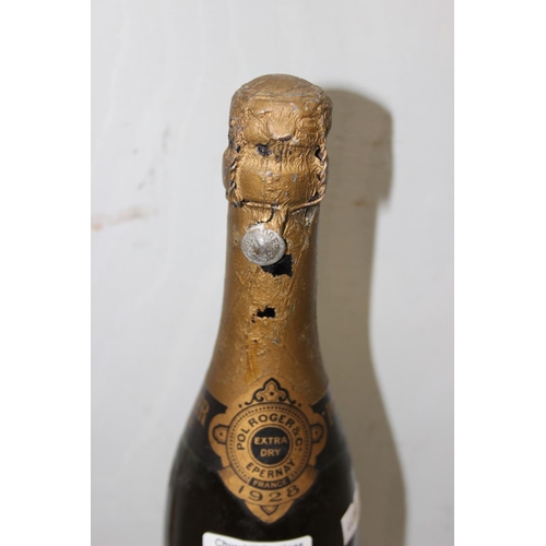 1608 - A bottle of 1928 Pol Roger & Co Epernay Extra Cuvee Reserve Champagne, reserved for Great Britain, b... 