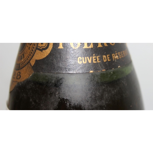 1608 - A bottle of 1928 Pol Roger & Co Epernay Extra Cuvee Reserve Champagne, reserved for Great Britain, b... 