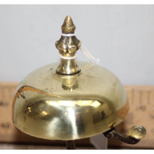 1762 - Vintage brass and iron shop counter bell