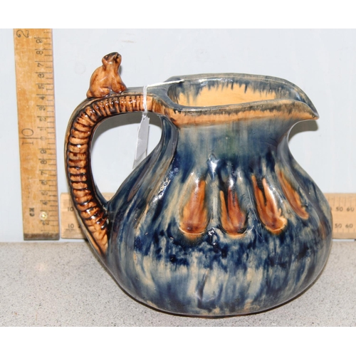 1770 - Studio pottery jug with drip glaze decoration, possibly Belgian