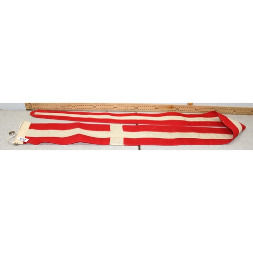 203 - A vintage stitched Danish pennant flag, likely c.WW2 period, approx 200cm long