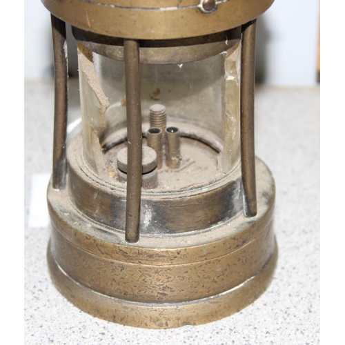 237 - A vintage early-mid 20th century miner's safety lamp, numbered 71