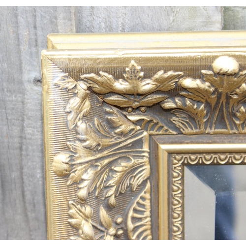 369 - A large contemporary gilt framed mirror, approx 103cm x 72cm