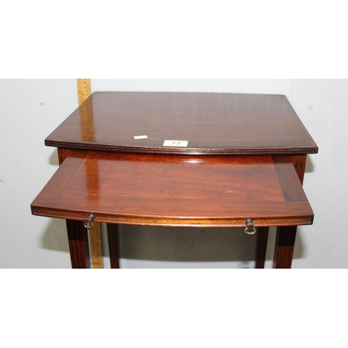 72 - Georgian style mahogany side table with single draw and sliding extra leaf, approx 45 wide