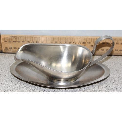 1794 - Qty of retro Danish stainless steel kitchen items