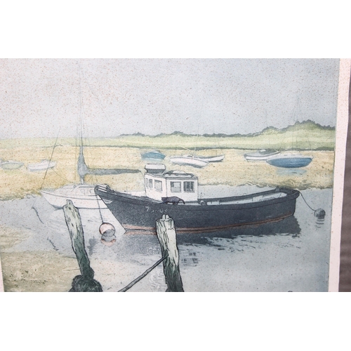 388 - Mary Fenoughty (XX), signed limited edition print of Keyhaven Harbour