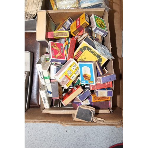 521 - A large qty of assorted vintage advertising match boxes, many hundreds