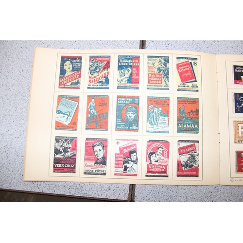 522 - A large qty of assorted vintage advertising match boxes in albums, many hundreds