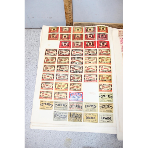 522 - A large qty of assorted vintage advertising match boxes in albums, many hundreds