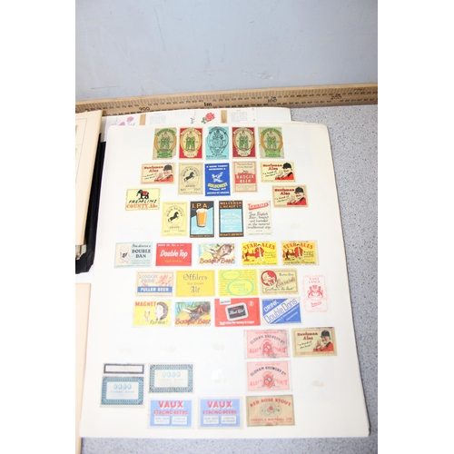 522 - A large qty of assorted vintage advertising match boxes in albums, many hundreds