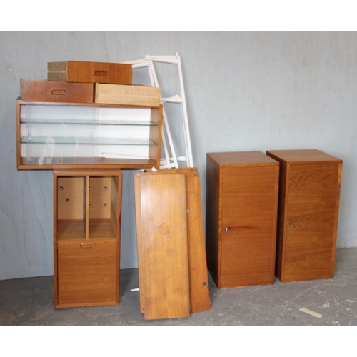 1 - A rare set of original 1960's Ikea Poul Cadovius style modular wall shelves and cupboards, purchased... 