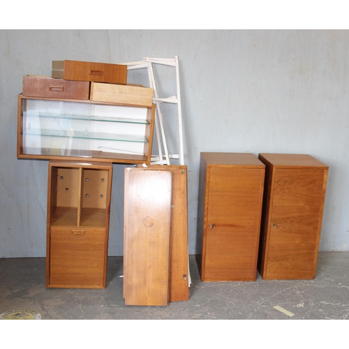 1 - A rare set of original 1960's Ikea Poul Cadovius style modular wall shelves and cupboards, purchased... 