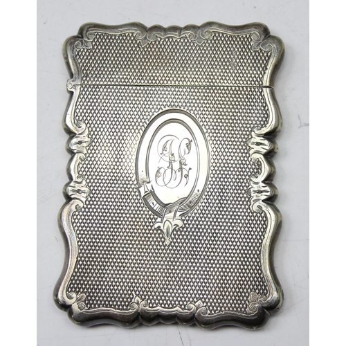 1010 - 2 high quality antique card cases, one with thick gold plated finish the other silver plate, both wi... 