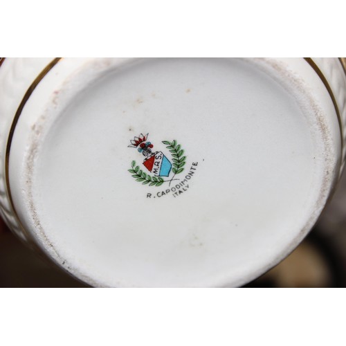 1813 - Qty of French Moustiers faience pottery items to inc coffee, sugar and flower jars and other assorte... 