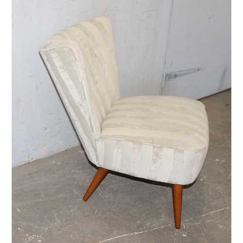 106 - Retro bedroom chair with striped upholstery