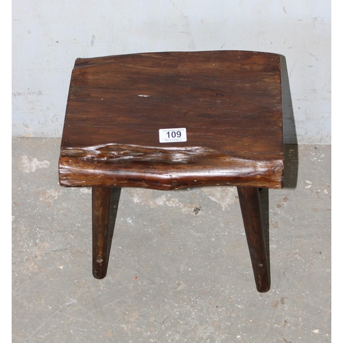 109 - A rustic 4-legged milking stool