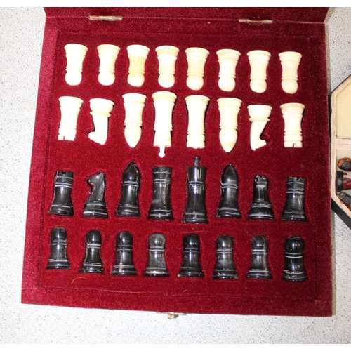 1567 - 2 Boxed chess sets both complete